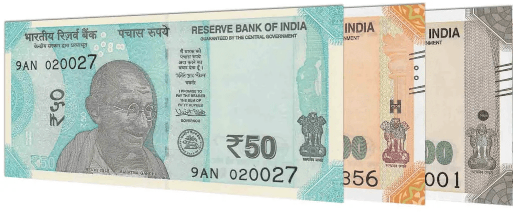 current indian banknotes