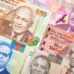 Bahamian dollars laid flat
