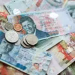 Mauritius money Mauritius Rupee (MUR) notes and coins close up