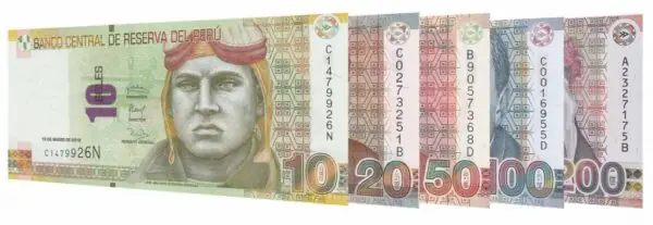 Peruvian sol banknotes