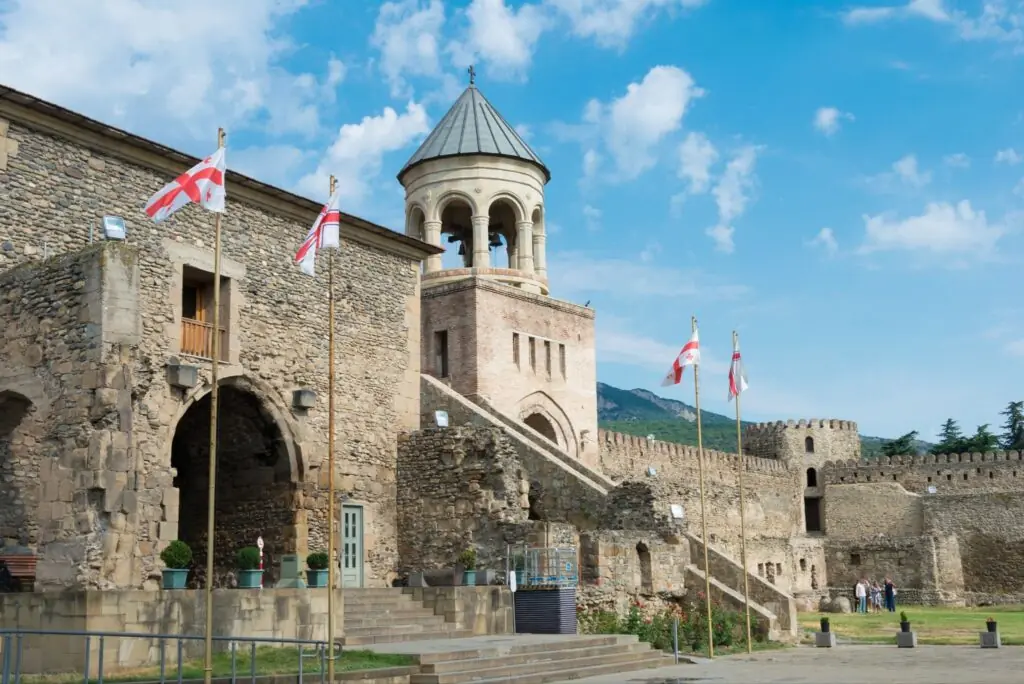 Svetitskhoveli Cathedral in Mtskheta, Mtskheta-Mtianeti, Georgia. It is part of the World Heritage Site - Historical Monuments of Mtskheta.