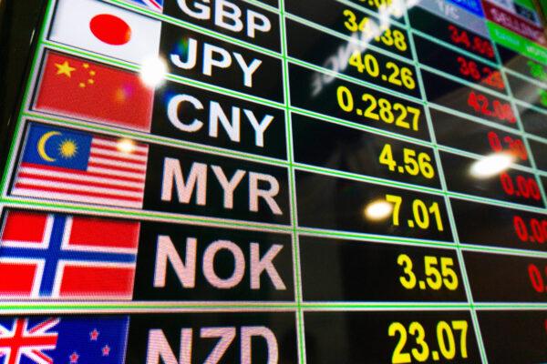 NOK exchange rate on a board