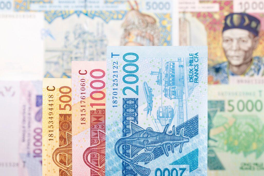 West African CFA money - franc a business background